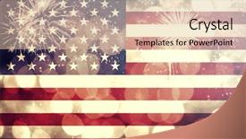  Presentation with independence day - Presentation design featuring celebrating independence day united states background and a lemonade colored foreground