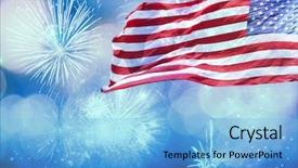  Presentation with independence - Beautiful theme featuring background for 4th of july backdrop and a light blue colored foreground
