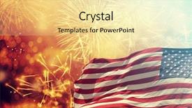  Presentation with united states flag - Theme having celebrating independence day united states background and a blonde colored foreground