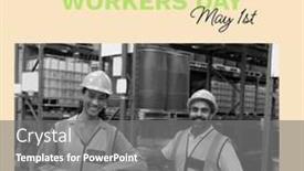  Presentation with struggle - Slides with celebrating-international-workers-day background and a gray colored foreground
