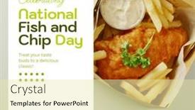  Presentation with digital industry - Slide deck with celebrating-national-fish-and-chip background and a blonde colored foreground