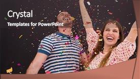  Presentation with new year - Presentation featuring celebrating new year and chrismas background and a dark gray colored foreground