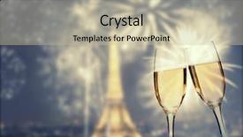  Presentation with lunar new year of the pig - Presentation design consisting of celebrating new year in paris background and a mint green colored foreground