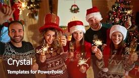  Presentation with happy new year 2022 - PPT layouts consisting of celebrating new year with champaign background and a  colored foreground