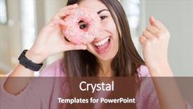  Presentation with abstract beautiful black pink glitter - Slides consisting of beautiful young woman eating pink background and a tawny brown colored foreground