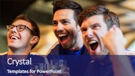  Presentation with victory sport - Audience pleasing theme consisting of celebrating victory at bar backdrop and a navy blue colored foreground