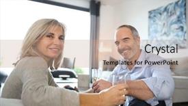  Presentation with senior couple - Amazing PPT layouts having celebrating with glass of champaign backdrop and a coral colored foreground