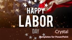  Presentation with labor - Colorful PPT theme enhanced with celebration - happy labor day banner american backdrop and a wine colored foreground