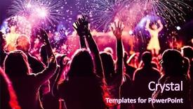  Presentation with fireworks - Beautiful slide deck featuring celebration - new year concept - cheering backdrop and a wine colored foreground