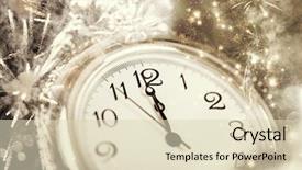  Presentation with new year - Audience pleasing slide deck consisting of new year's at midnight backdrop and a  colored foreground