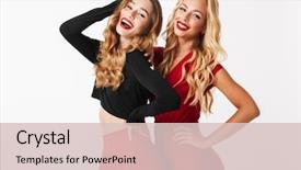  Presentation with cheerful - Presentation theme with celebration - portrait of two cheerful young background and a lemonade colored foreground