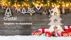  Presentation with free christmas - PPT theme featuring celebration and holiday concept free background and a gray colored foreground
