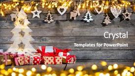 Presentation with free christmas - Amazing PPT theme having celebration and holiday concept free backdrop and a gray colored foreground