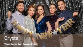  Presentation with happy holiday - Slide set consisting of celebration-and-holiday-concept-happy background and a violet colored foreground