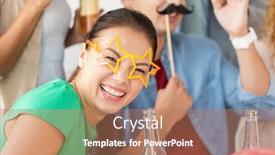  Presentation with alcoholic - Amazing presentation theme having celebration and holidays concept - happy woman and friends with party accessories and non-alcoholic drinks having fun at home backdrop and a coral colored foreground