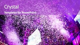  Presentation with colorful celebration - Slide deck featuring celebration background - confetti at concert background and a purple colored foreground