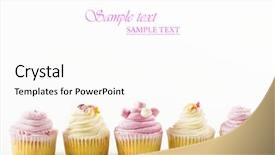  Presentation with pink birthday - Cool new presentation theme with celebration birthday tea - pretty pink cupcakes backdrop and a pink colored foreground
