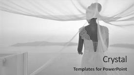  Presentation with wedding white - Cool new slide deck with celebration black - pretty woman posing in white backdrop and a light gray colored foreground