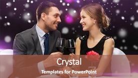  Presentation with red christmas holiday illustration - PPT layouts featuring celebration christmas holidays and people background and a tawny brown colored foreground