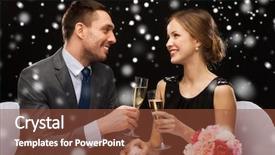  Presentation with christmas holidays - Theme enhanced with celebration christmas holidays and people background and a  colored foreground