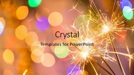  Presentation with colorful celebration - Amazing slides having celebration colourful - colorful sparkler shallow focus close-up backdrop and a yellow colored foreground