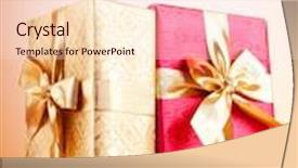  Presentation with colorful celebration - Beautiful slides featuring celebration concept - gift box against colorful background backdrop and a lemonade colored foreground