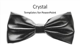  Presentation with piano black white - Colorful slide set enhanced with celebration elit - black leather bow isolated backdrop and a white colored foreground