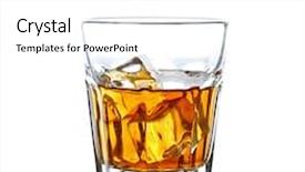  Presentation with whisky - Presentation having celebration elit - glass of whisky with ice background and a white colored foreground