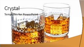 Presentation with whisky - Cool new slides with celebration elit - glasses of whisky with ice backdrop and a white colored foreground