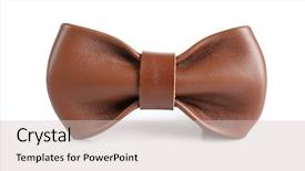  Presentation with blue and white tie dye swirl - Slide deck featuring celebration elit - leather bow tie isolated background and a  colored foreground