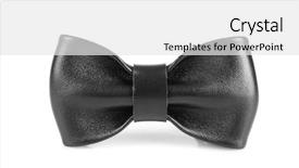  Presentation with tie - Amazing presentation having celebration elit - leather bow tie isolated backdrop and a  colored foreground