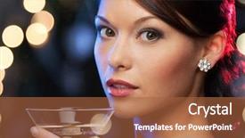  Presentation with cocktail party - Beautiful slide deck featuring celebration elit - luxury vip nightlife party concept backdrop and a red colored foreground