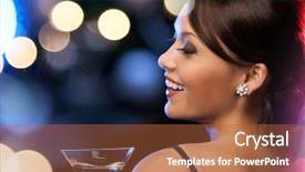  Presentation with cocktail party - Cool new slides with celebration elit - luxury vip nightlife party concept backdrop and a red colored foreground