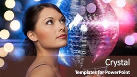  Presentation with cocktail party - Slide set with celebration elit - luxury vip nightlife party concept background and a tawny brown colored foreground