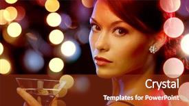  Presentation with cocktail party - Cool new slides with celebration elit - luxury vip nightlife party concept backdrop and a tawny brown colored foreground