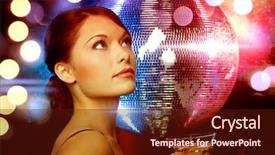  Presentation with cocktail party - Colorful slide deck enhanced with celebration elit - luxury vip nightlife party concept backdrop and a tawny brown colored foreground