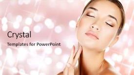  Presentation with abstract - Beautiful theme featuring celebration elit - young beautiful woman portrait abstract backdrop and a lemonade colored foreground