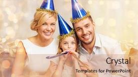  Presentation with birthday celebration mother - PPT layouts enhanced with celebration family holidays and birthday background and a coral colored foreground