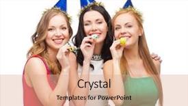  Presentation with bachelorette - Presentation theme consisting of celebration friends bachelorette party birthday background and a coral colored foreground