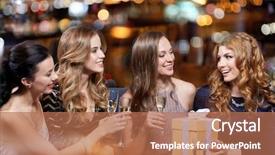  Presentation with bachelorette - Presentation theme consisting of celebration friends bachelorette party birthday background and a coral colored foreground