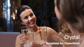  Presentation with bachelorette - Slide set with celebration friends bachelorette party background and a tawny brown colored foreground