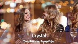  Presentation with bachelorette - Presentation theme with champagne and cocktails at night background and a tawny brown colored foreground