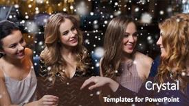  Presentation with bachelorette - PPT layouts with celebration friends bachelorette party background and a tawny brown colored foreground