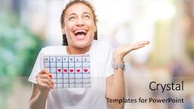  Presentation with victory - Beautiful theme featuring celebration month - young braided hair african american backdrop and a soft green colored foreground