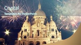  Presentation with paris france - Cool new slides with celebration of the new year backdrop and a ocean colored foreground