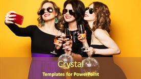  Presentation with celebration - Slide deck with celebration-party-and-people-concept background and a red colored foreground