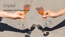  Presentation with celebration - PPT theme consisting of celebration-party-and-shadows-concept background and a coral colored foreground