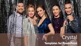  Presentation with curtain - Slide set featuring celebration-people-and-holiday-style background and a violet colored foreground