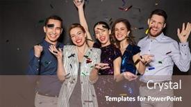  Presentation with black people - Presentation theme consisting of celebration-people-and-holidays-concept background and a violet colored foreground