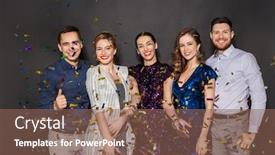  Presentation with black people - Slide set with celebration-people-and-holidays-concept background and a violet colored foreground